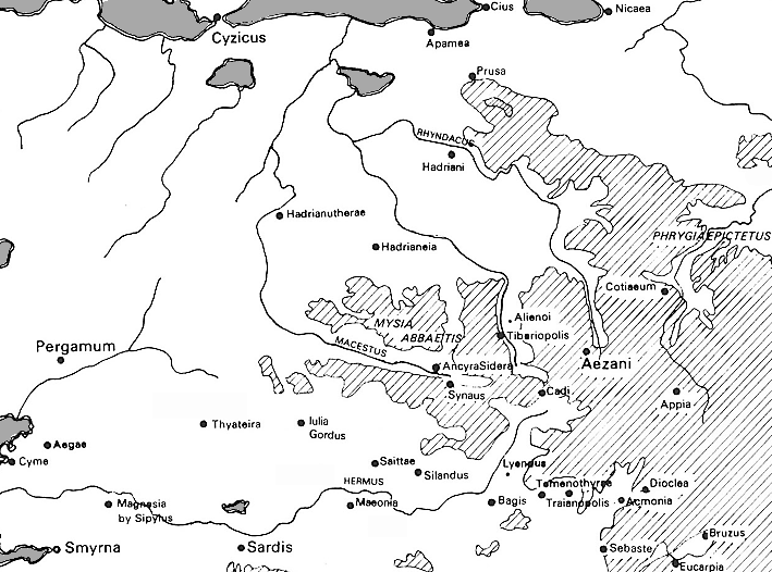 Map of Western Asia Minor